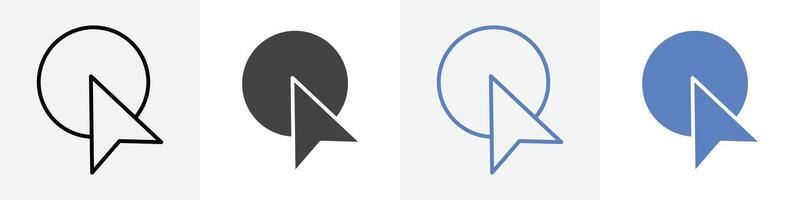 cersor click icon set use for web ui or app vector
