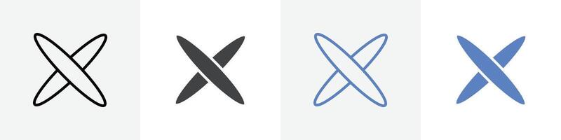 cross icon set use for web ui or app vector
