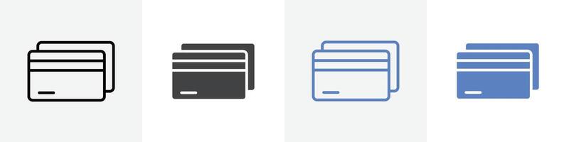 credit card icon set use for web ui or app vector