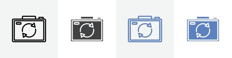 camera rotate icon set use for web ui or app vector