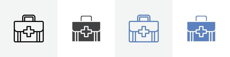 first aid kit icon set use for web ui or app vector