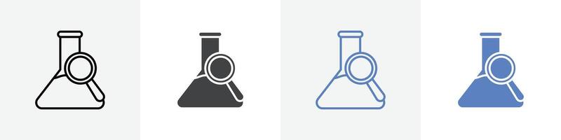 chemical search icon set use for web ui or app vector
