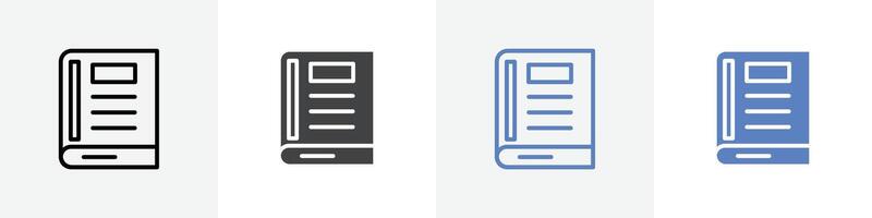book icon set use for web ui or app vector