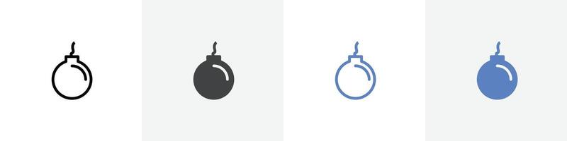 bomb icon set use for web ui or app vector