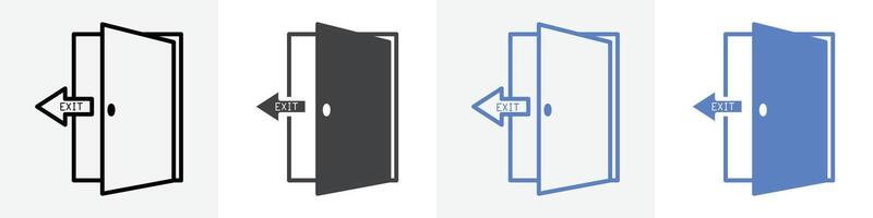 exit icon set use for web ui or app vector