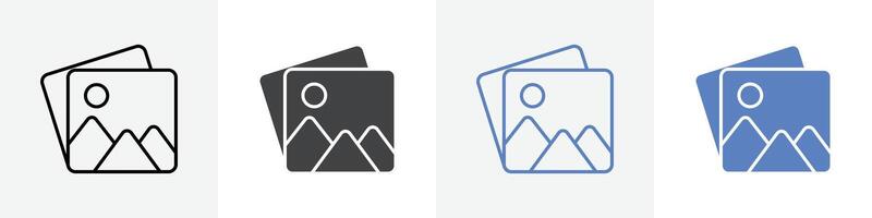 gallery icon set use for web ui or app vector