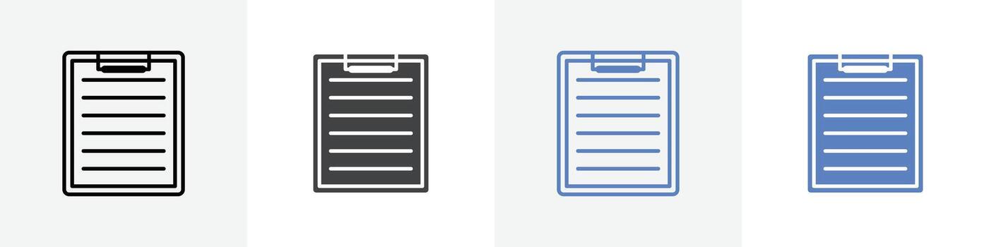portapapeles icono conjunto utilizar para web ui o aplicación vector