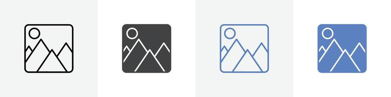 gallery icon set use for web ui or app vector