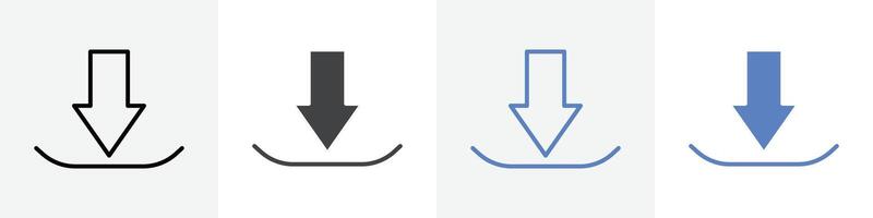 download icon set use for web ui or app vector
