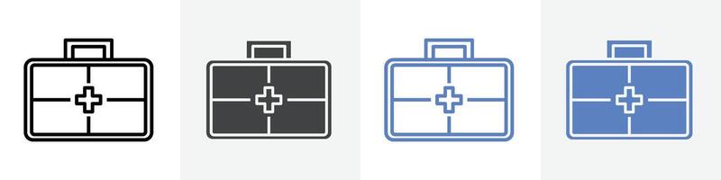first aid kit icon set use for web ui or app vector