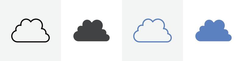 cloud icon set use for web ui or app vector