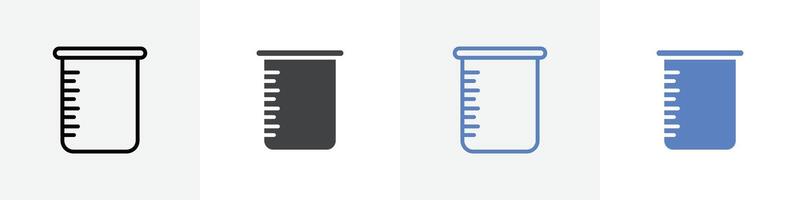 beaker icon set use for web ui or app vector
