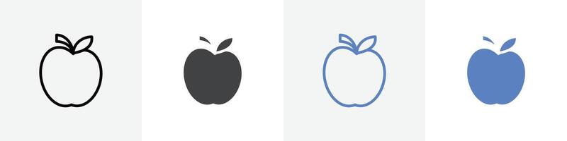 apple icon set use for web ui or app vector