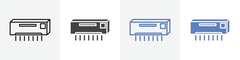air conditioner icon set use for web ui or app vector