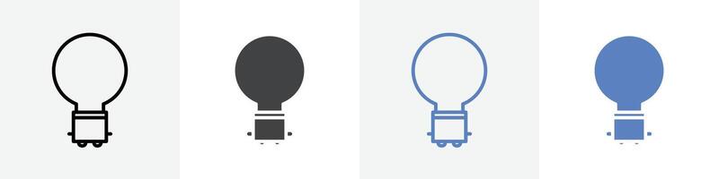 bulb icon set use for web ui or app vector