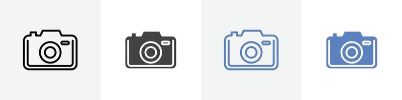 camera icon set use for web ui or app vector