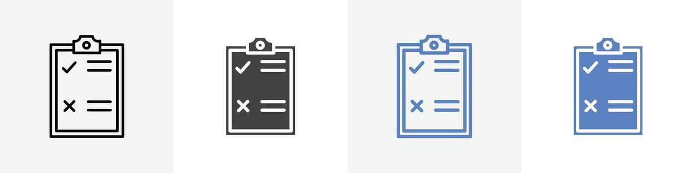 clipboard icon set use for web ui or app vector