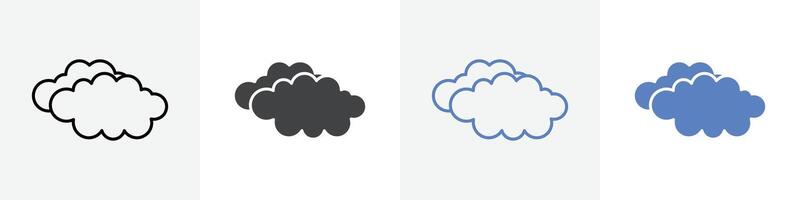clouds icon set use for web ui or app vector