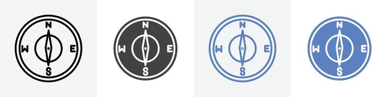 compass icon set use for web ui or app vector