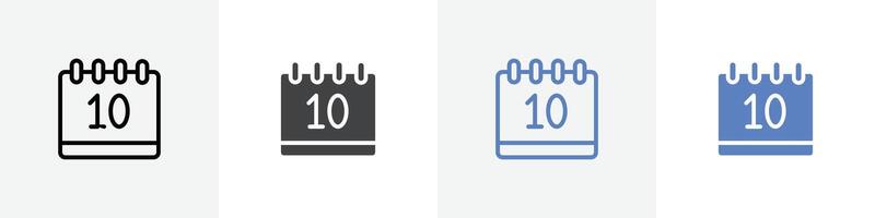 date 10 icon set use for web ui or app vector