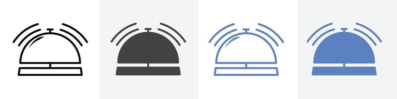 desk bell icon set use for web ui or app vector