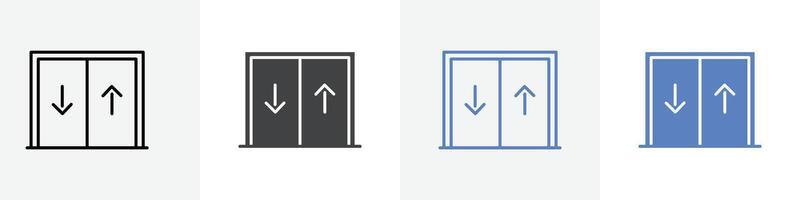 elevator icon set use for web ui or app vector
