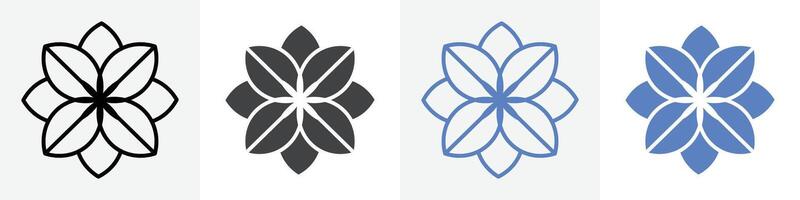 flower icon set use for web ui or app vector