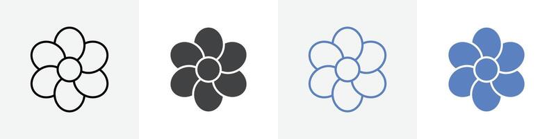 flower icon set use for web ui or app vector
