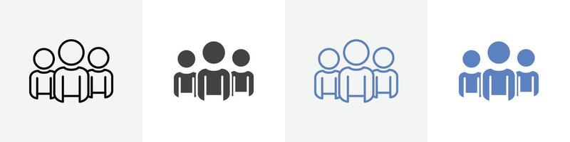 group icon set use for web ui or app vector