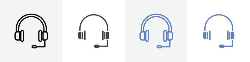 head set icon set use for web ui or app vector