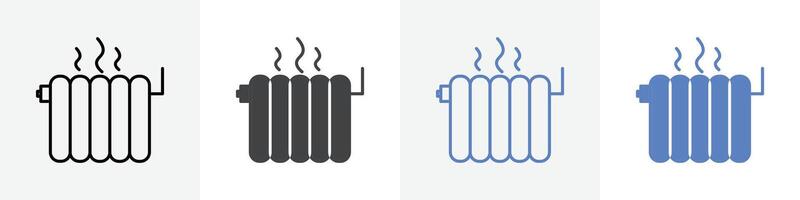 heater icon set use for web ui or app vector