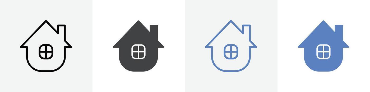 hogar icono conjunto utilizar para web ui o aplicación vector