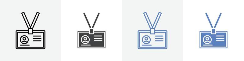 id card icon set use for web ui or app vector