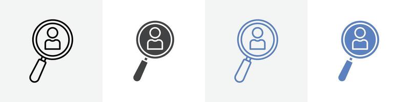 investigate icon set use for web ui or app vector