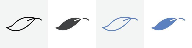 leaf icon set use for web ui or app vector