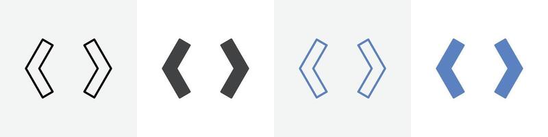 left right icon set use for web ui or app vector