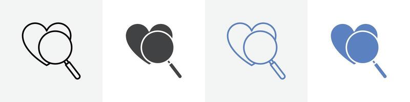 like search icon set use for web ui or app vector