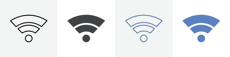 low wifi connection icon set use for web ui or app vector