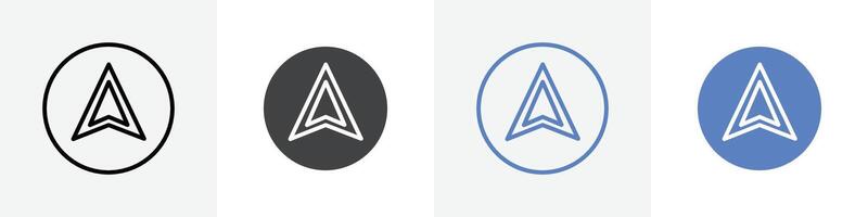 map direction icon set use for web ui or app vector