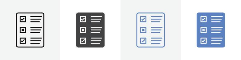 mcq sheet icon set use for web ui or app vector