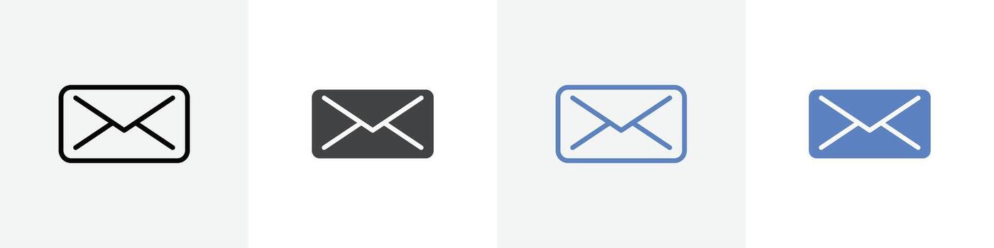 mail icon set use for web ui or app vector