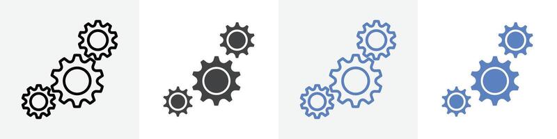mechanism icon set use for web ui or app vector