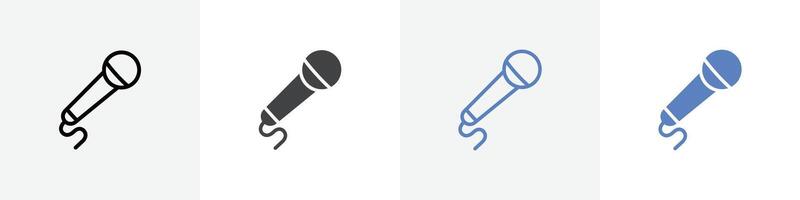 microphone icon set use for web ui or app vector