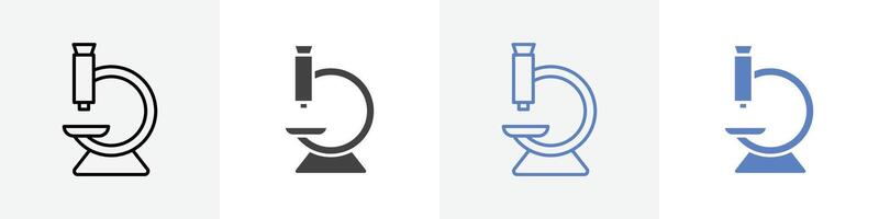 microscope icon set use for web ui or app vector