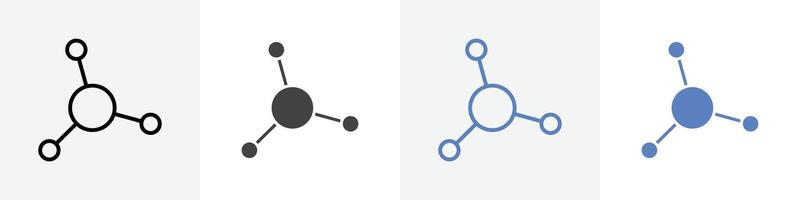 molecule icon set use for web ui or app vector