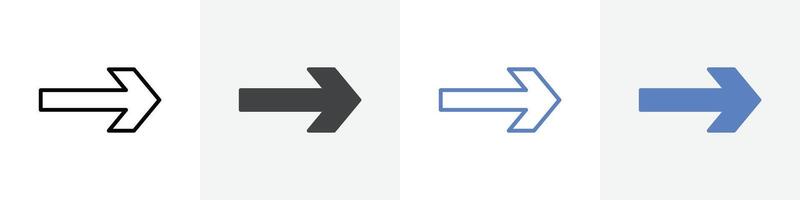 next arrow icon set use for web ui or app vector