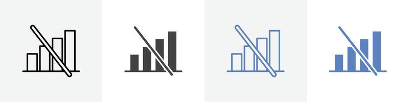 no service icon set use for web ui or app vector