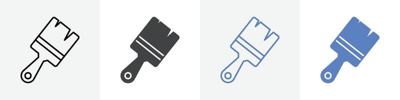 paint brush icon set use for web ui or app vector