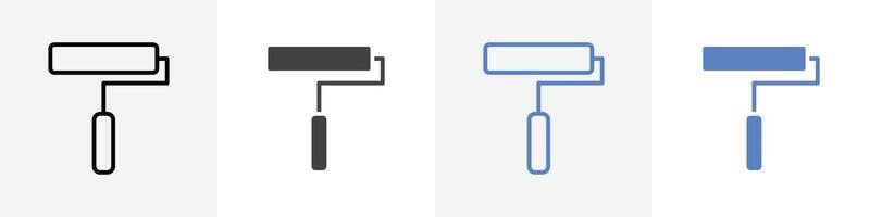 paint roller icon set use for web ui or app vector