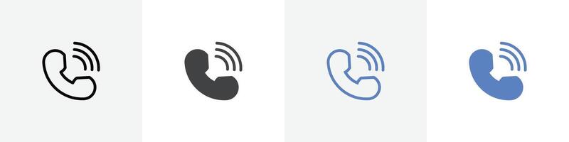 phone icon set use for web ui or app vector